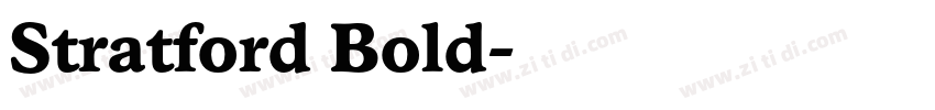 Stratford Bold字体转换
